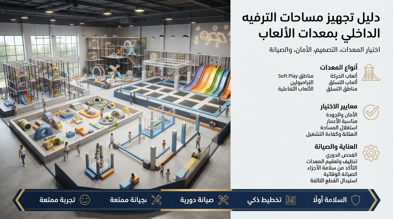 دليل تجهيز مساحات الترفيه الداخلي بمعدات الألعاب