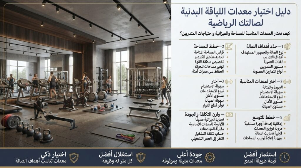 دليل اختيار معدات اللياقة البدنية لصالتك الرياضية
