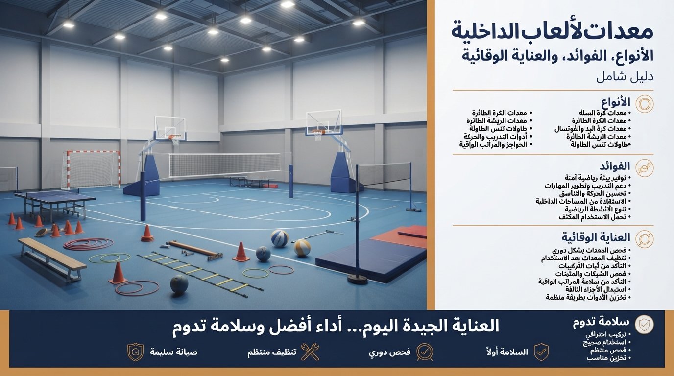 معدات الألعاب الداخلية: الأنواع، الفوائد، والعناية الوقائية — دليل شامل