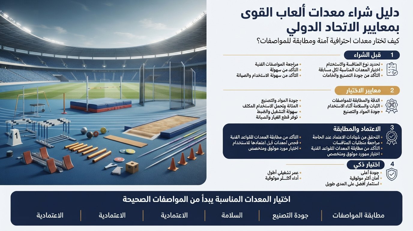 دليل شراء معدات ألعاب القوى بمعايير الاتحاد الدولي