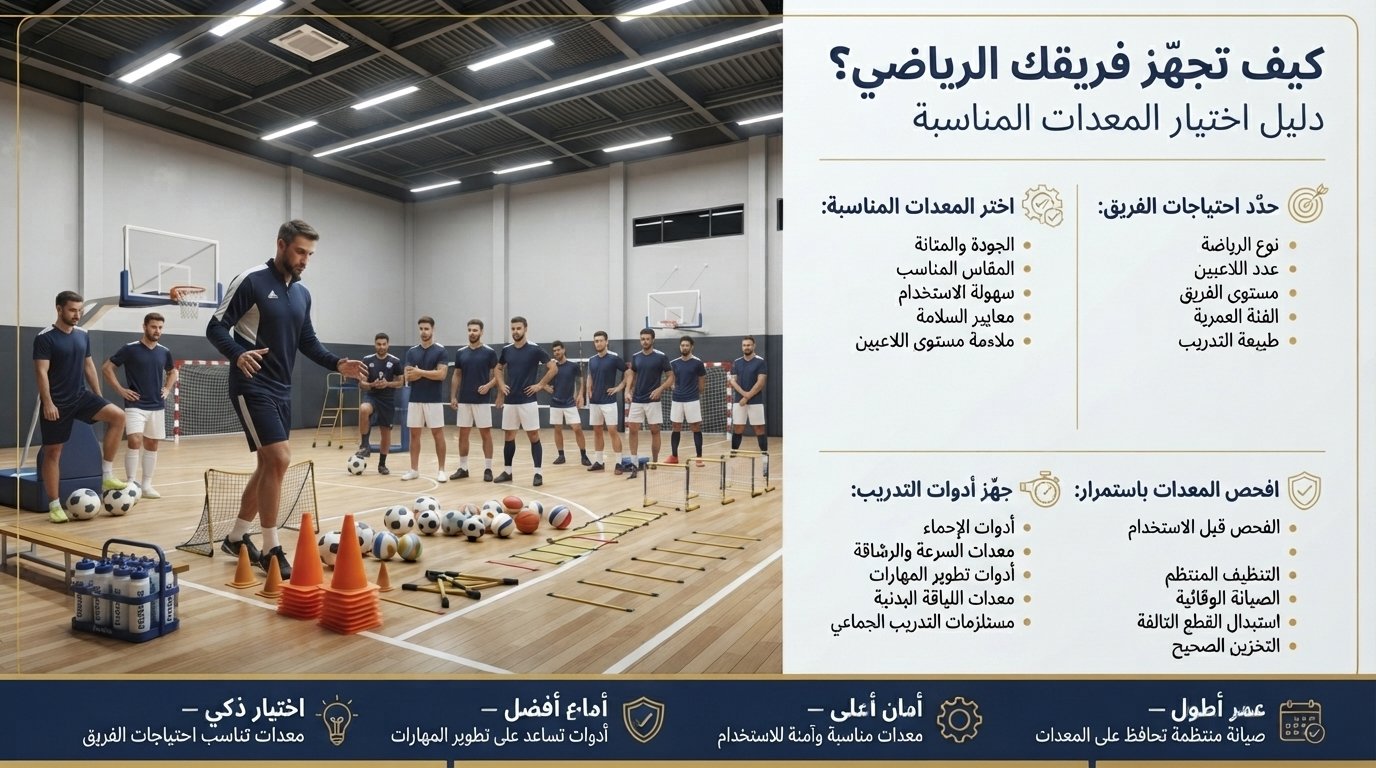 كيف تجهّز فريقك الرياضي بالمعدات المناسبة؟