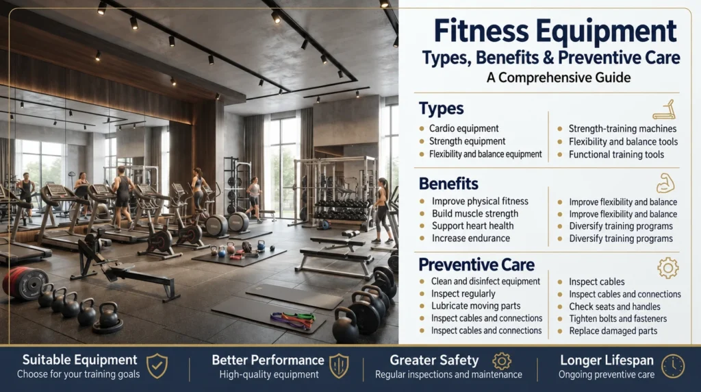 Fitness Equipment: Types, Benefits, and Preventive Care — A Comprehensive Guide