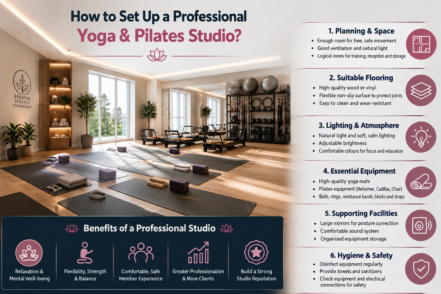 How to Set Up a Professional Yoga and Pilates Studio ?