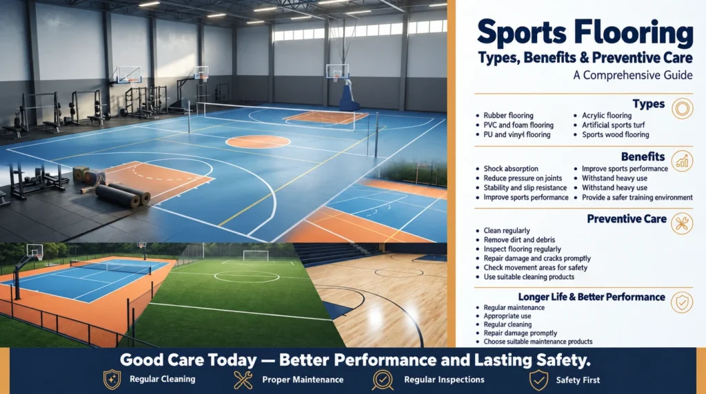 Sports Flooring: Types, Benefits, and Preventive Care — A Comprehensive Guide